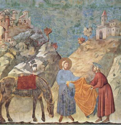 GIOTTO di Bondone St Francis Giving his Cloak to a Poor Man (mk08) Germany oil painting art